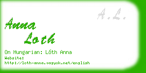 anna loth business card